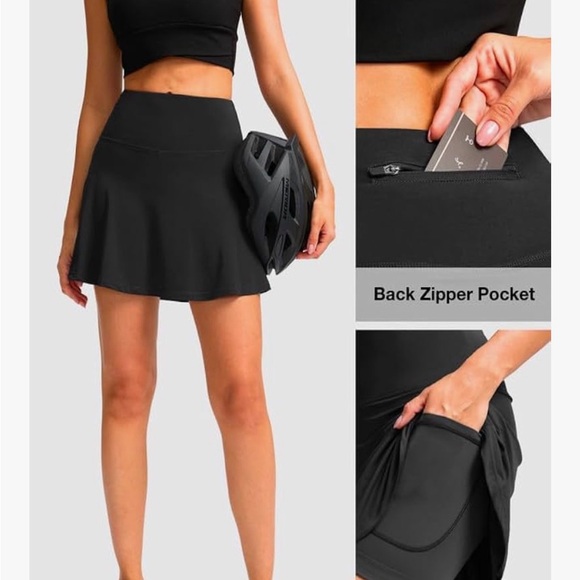 Women's Black Cycling Skirt - Picture 5 of 8